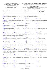 Đề thi GVDG cấp tỉnh năm học 2018 – 2019 môn Toán THPT sở GD và ĐT Bắc Ninh (bản Word)